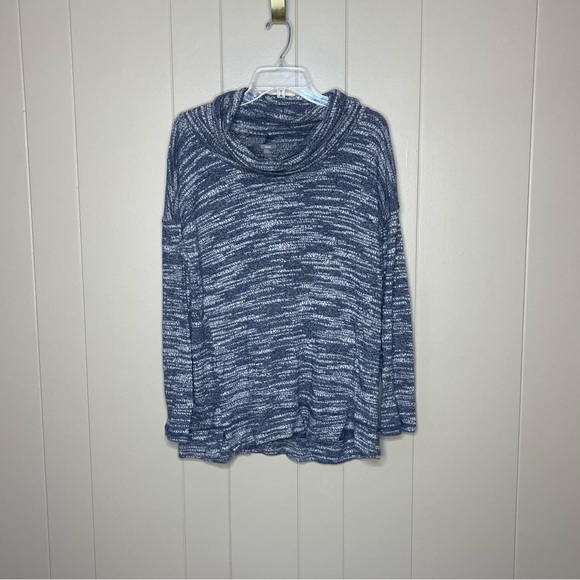 Aerie heather grey turtleneck slouchy sweater size large - Picture 1 of 8